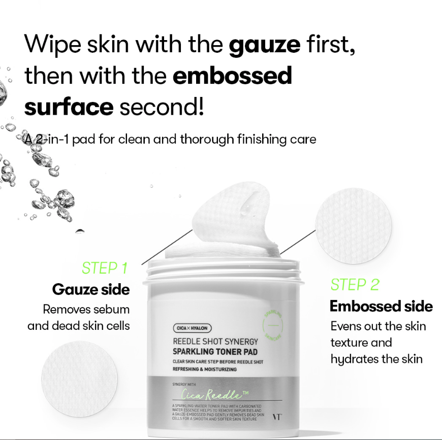 VT Reedle Shot Synergy Sparkling Toner Pad