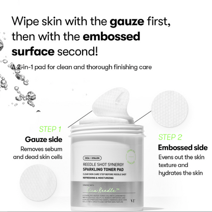 VT Reedle Shot Synergy Sparkling Toner Pad